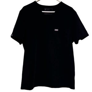 Figs Black scrub top x2